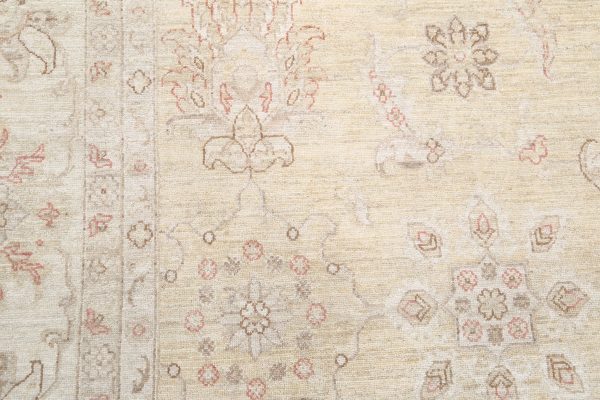 Gold Afghan Serenity Rug 9'6" x 13'6" Hand-Knotted field