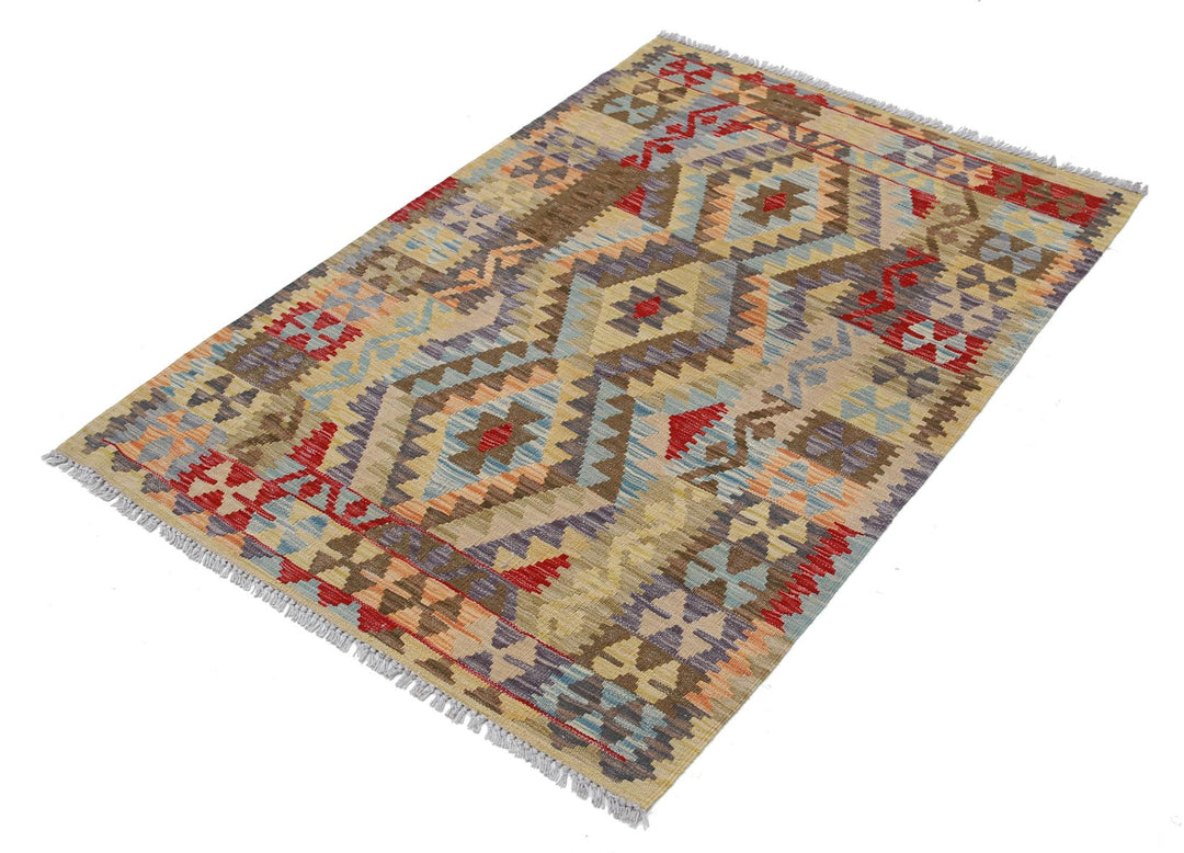 Kilim 3’ 4″ x 5’ 0″ - No. AV33668 - ALRUG Rug Store