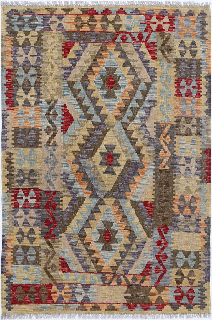 Kilim 3’ 4″ x 5’ 0″ - No. AV33668 - ALRUG Rug Store