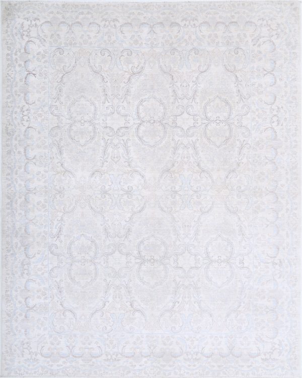 Ivory Pakistani Ariana Rug 8' 0" x 10' 1" Hand-Knotted