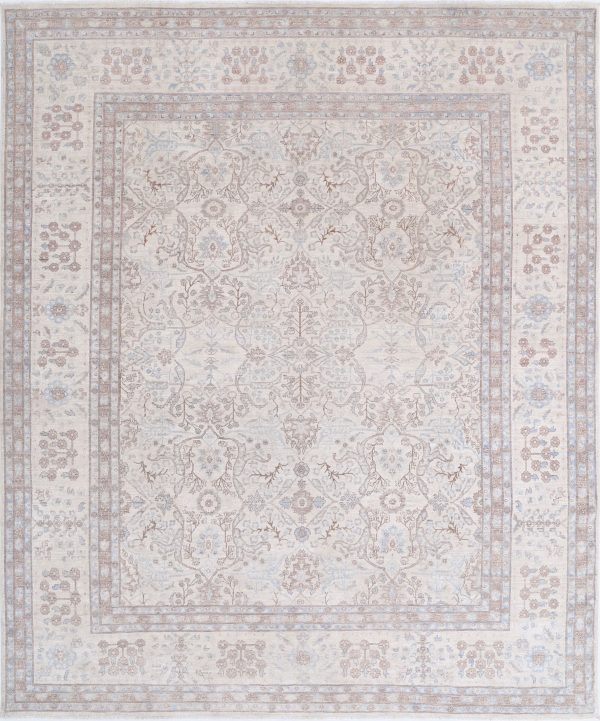 Brown Pakistani Ariana Rug 8' 0" x 9' 8" Hand-Knotted