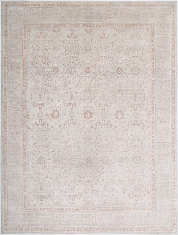 Ivory Pakistani Ariana Rug 8' 0" x 10' 7" Hand-Knotted