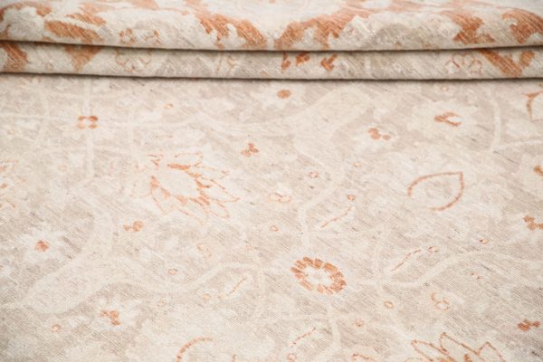 Brown Pakistani Ariana Rug 9'10" x 13'5" Hand-Knotted reverse
