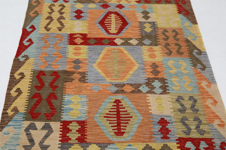Kilim 3’ 4″ x 5’ 0″ - No. AV69340 - ALRUG Rug Store