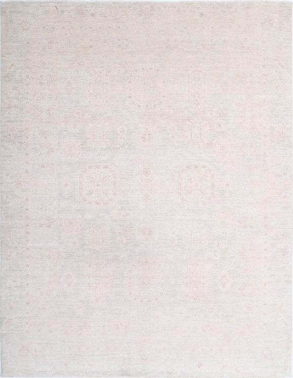 Grey Afghan Serenity Rug 8' 0" x 10' 4" Hand-Knotted