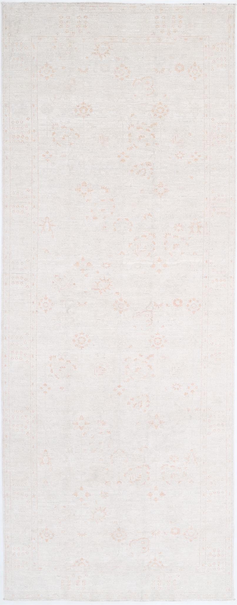 Ivory Pakistani Farhan Runner Rug 5'10" x 16'3" Hand-Knotted