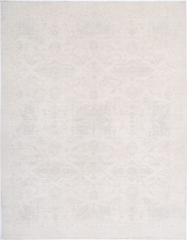 Ivory Pakistani Serenity Rug 8' 11" x 11' 4" Hand-Knotted