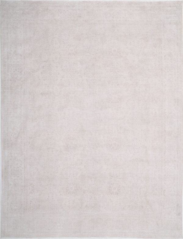 Ivory Pakistani Serenity Rug 13'0" x 16'10" Hand-Knotted