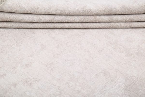 Ivory Pakistani Serenity Rug 13'0" x 16'10" Hand-Knotted reverse