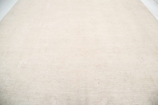 Ivory Afghan Serenity Rug 11'9" x 14'3" Hand-Knotted pattern