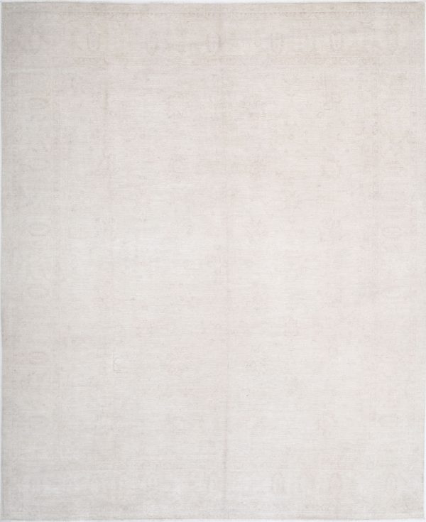 Ivory Afghan Serenity Rug 11'9" x 14'3" Hand-Knotted