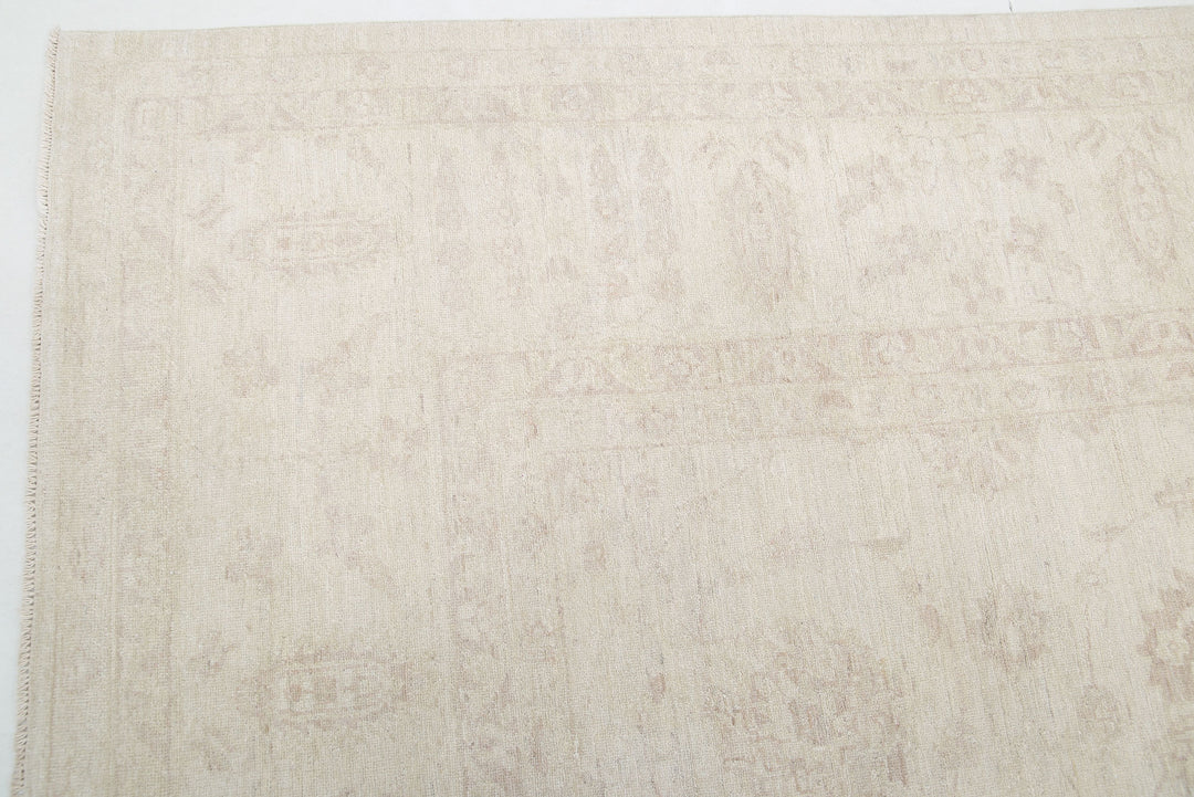 Ivory Afghan Serenity Rug 11'10" x 14'3" Hand-Knotted border