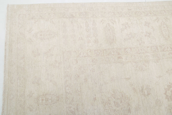 Ivory Afghan Serenity Rug 11'10" x 14'3" Hand-Knotted border