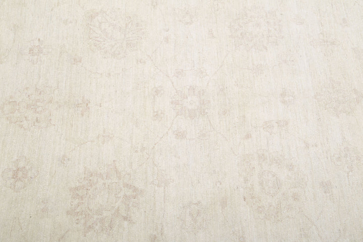 Ivory Afghan Serenity Rug 11'10" x 14'3" Hand-Knotted field