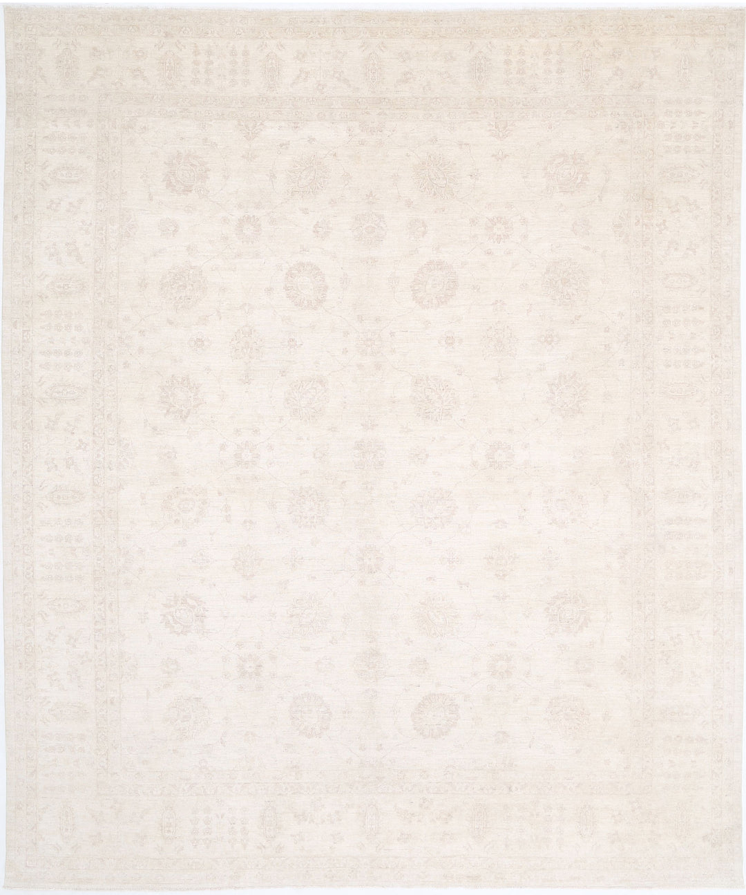Ivory Afghan Serenity Rug 11'10" x 14'3" Hand-Knotted