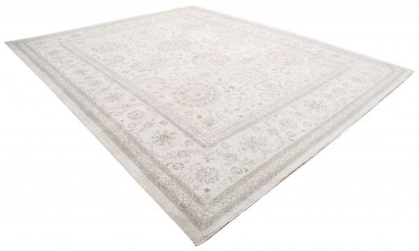 Ivory Pakistani Serenity Rug 11'10" x 14'8" Hand-Knotted view 12
