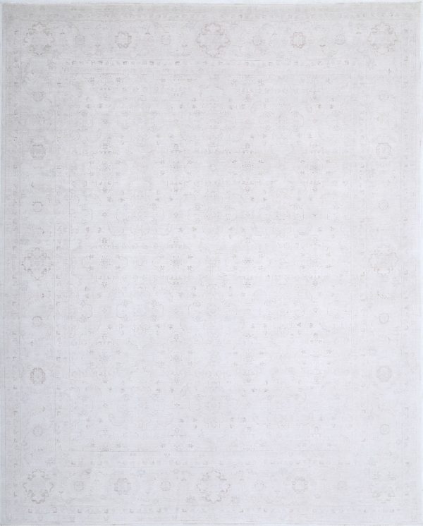 Ivory Serenity Rug 12' 0" x 14' 7" Hand-Knotted