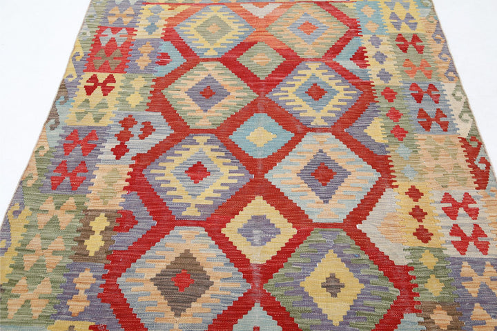 Kilim 4’ 11” x 6’ 7″ - No. AV82470 - ALRUG Rug Store
