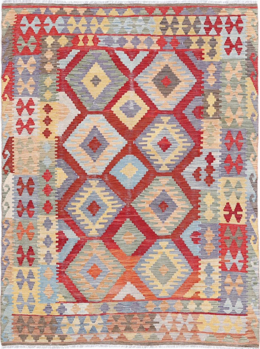 Kilim 4’ 11” x 6’ 7″ - No. AV82470 - ALRUG Rug Store