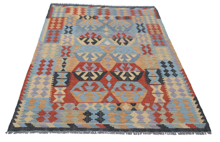 Kilim 4’ 1″ x 5’ 11” - No. AV13039 - ALRUG Rug Store