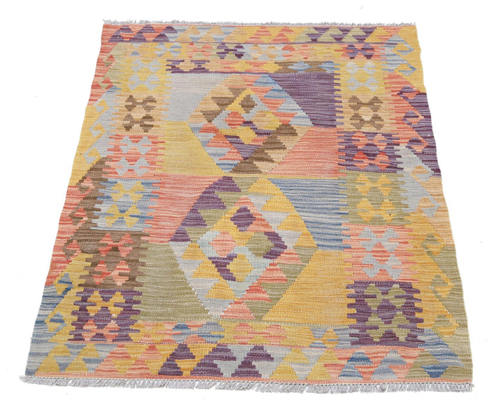 Kilim 2’ 8″ x 3’ 10” - No. AV80169 - ALRUG Rug Store