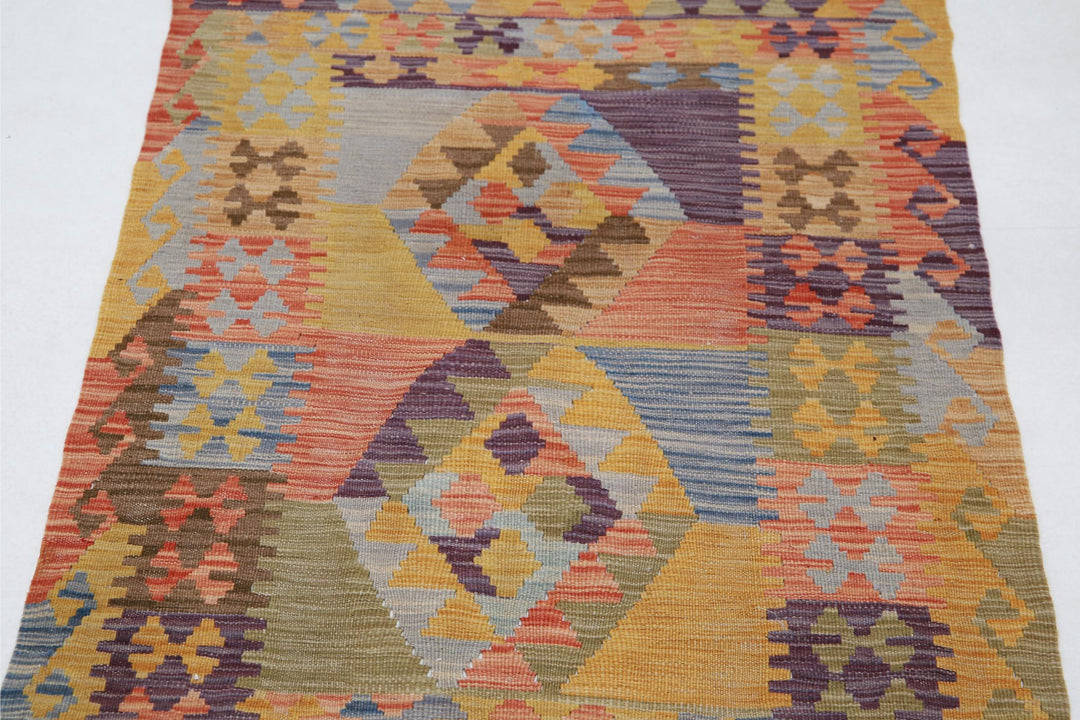 Kilim 2’ 8″ x 3’ 10” - No. AV80169 - ALRUG Rug Store