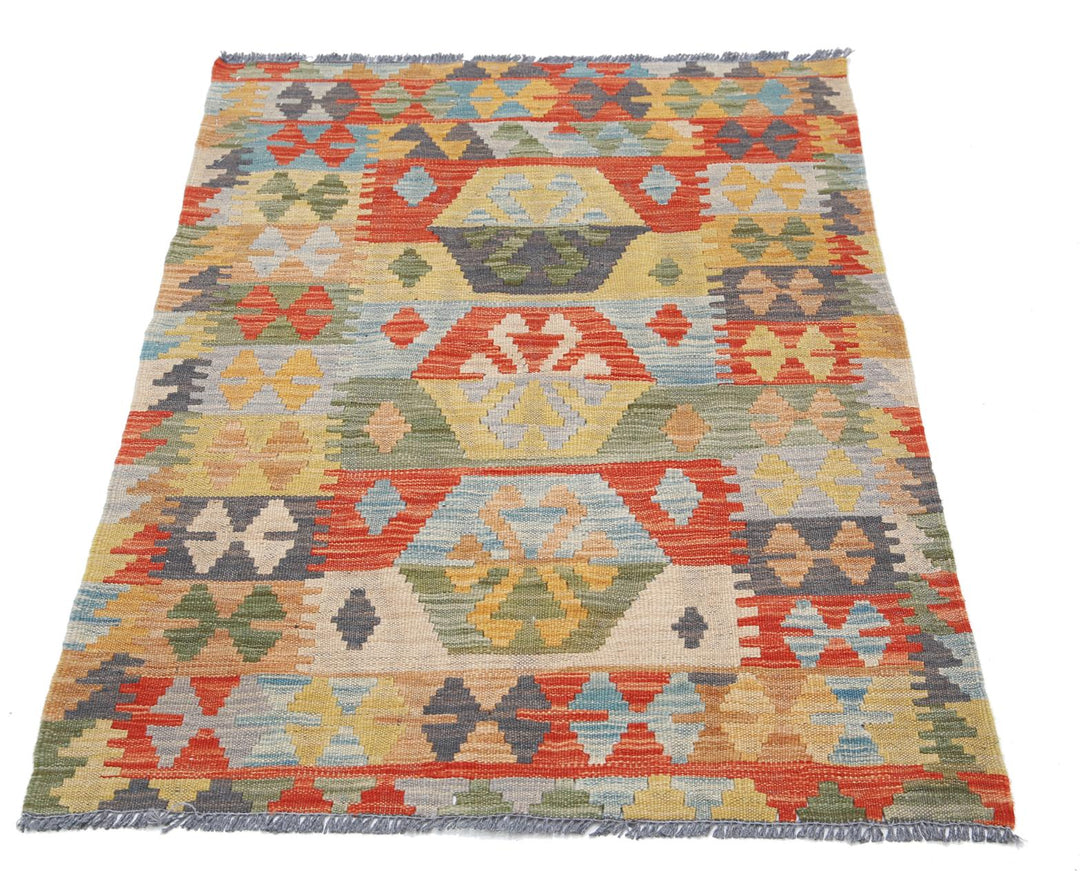 Kilim 2’ 8″ x 4’ 0″ - No. AV88701 - ALRUG Rug Store