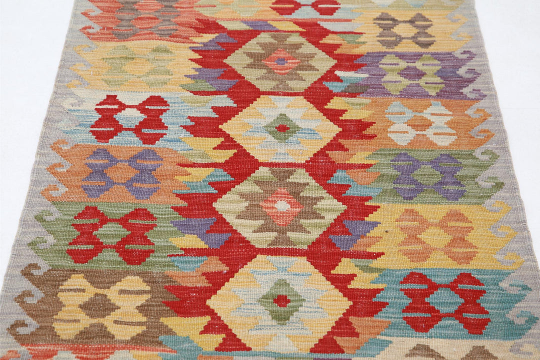 Kilim 2’ 8″ x 4’ 1″ - No. AV55297 - ALRUG Rug Store
