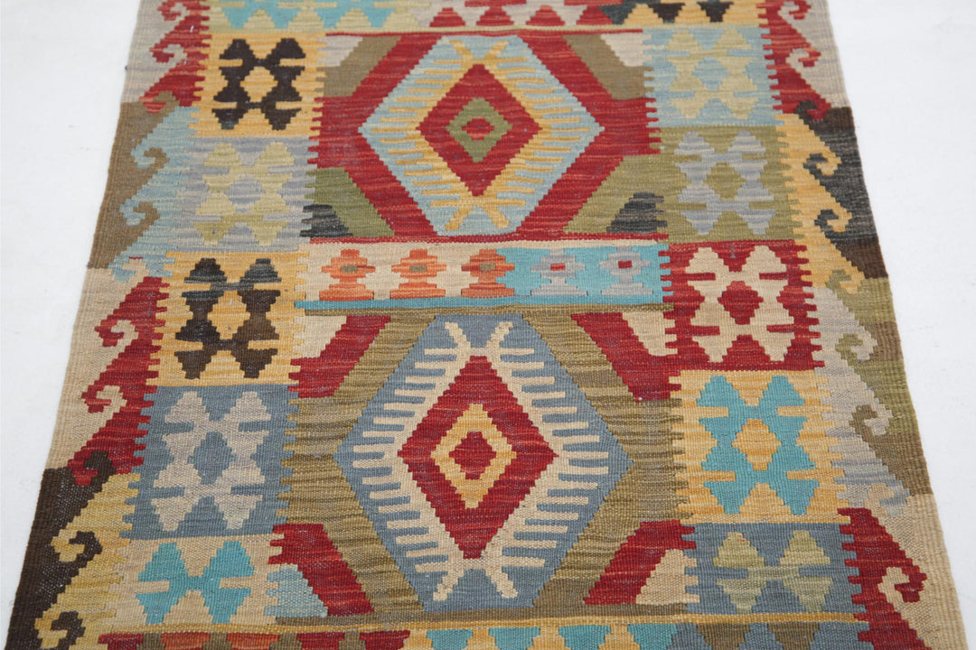 Kilim 2’ 8″ x 4’ 2″ - No. AV35662 - ALRUG Rug Store