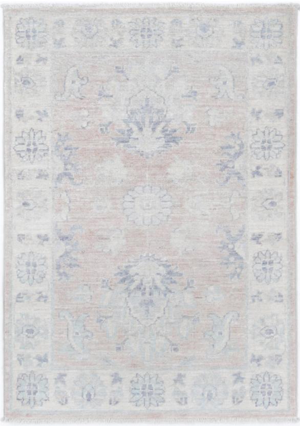 Rust Pakistani Tabriz Rug 2'1" x 3'0" Hand-Knotted