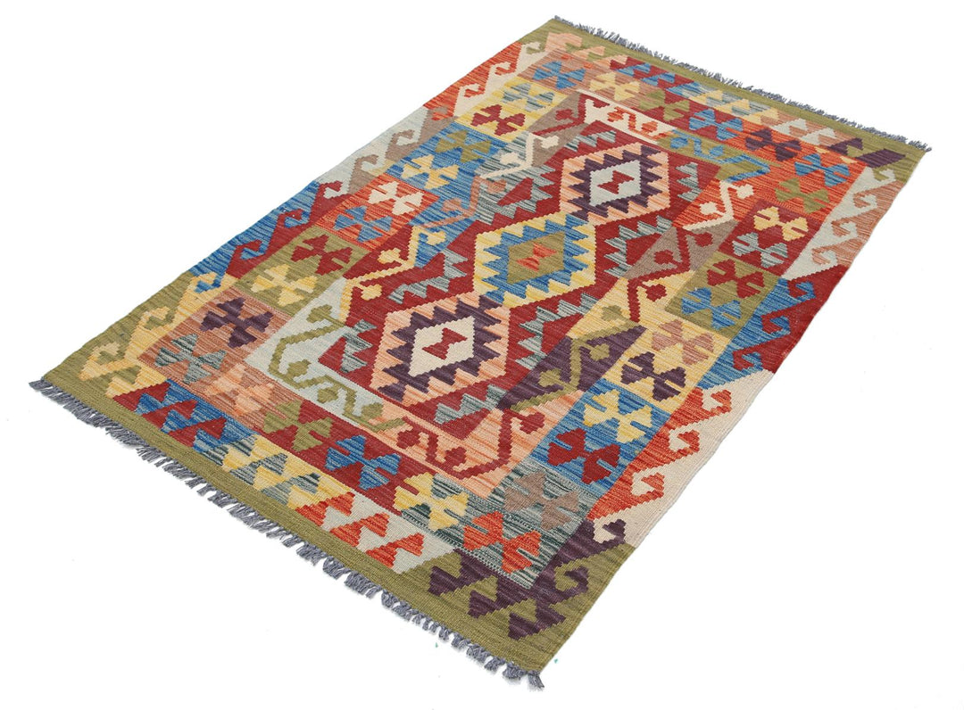 Kilim 3’ 3″ x 5’ 0″ - No. AV19597 - ALRUG Rug Store
