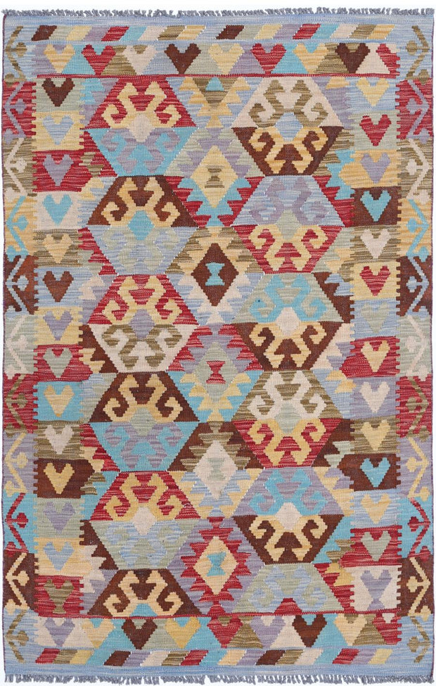 Kilim 3’ 10” x 6’ 0″ - No. AV59488 - ALRUG Rug Store