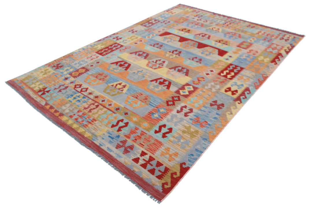 Kilim 6’ 3″ x 9’ 6″ - No. AV86718 - ALRUG Rug Store