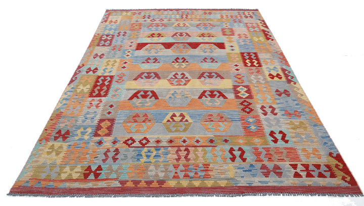 Kilim 6’ 3″ x 9’ 6″ - No. AV86718 - ALRUG Rug Store