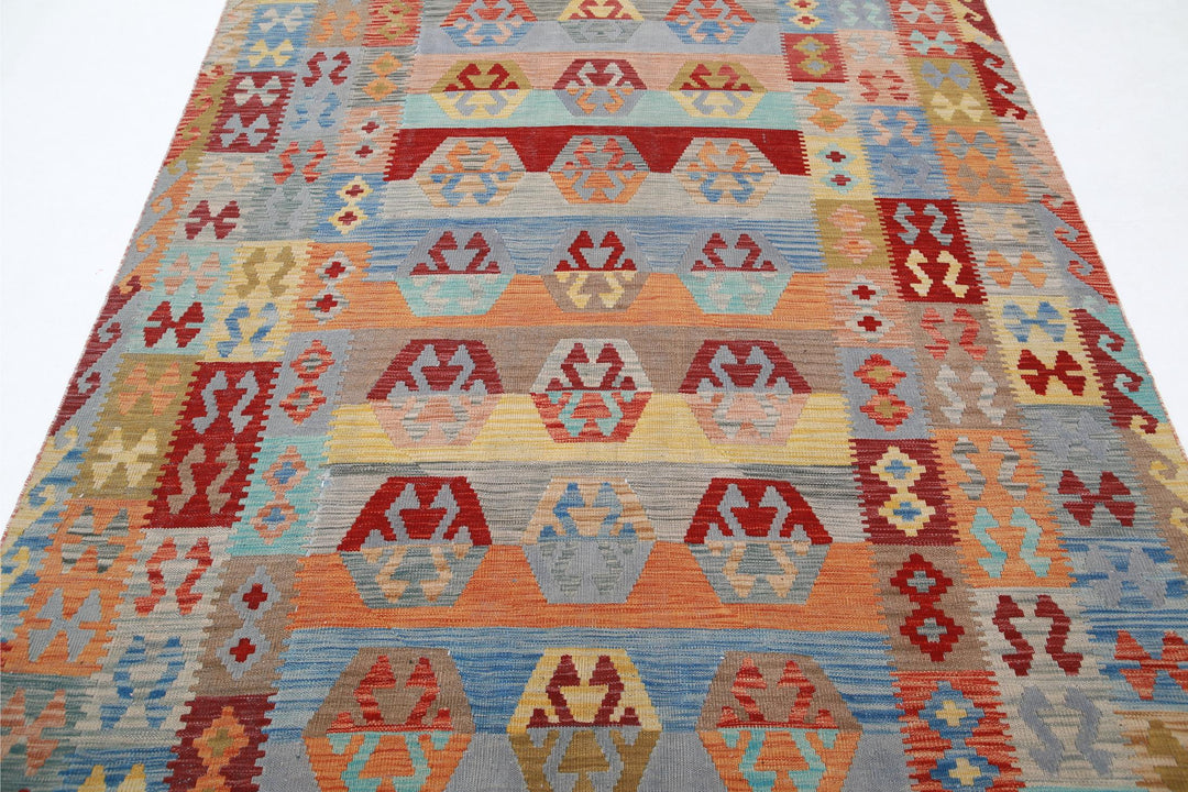 Kilim 6’ 3″ x 9’ 6″ - No. AV86718 - ALRUG Rug Store