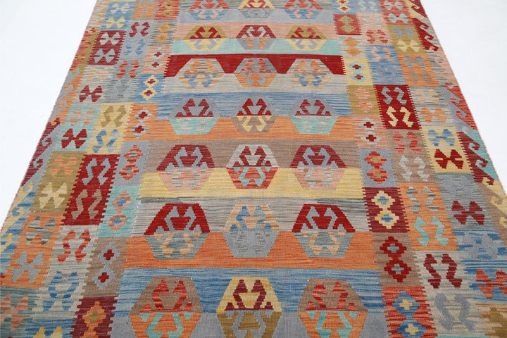 Kilim 6’ 3″ x 9’ 6″ - No. AV86718 - ALRUG Rug Store