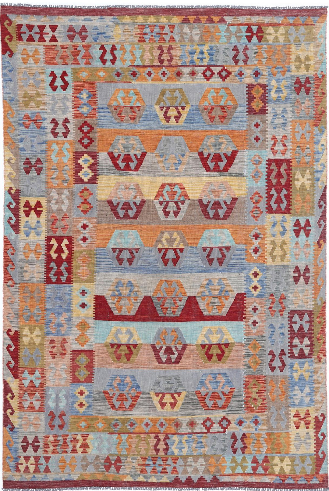 Kilim 6’ 3″ x 9’ 6″ - No. AV86718 - ALRUG Rug Store