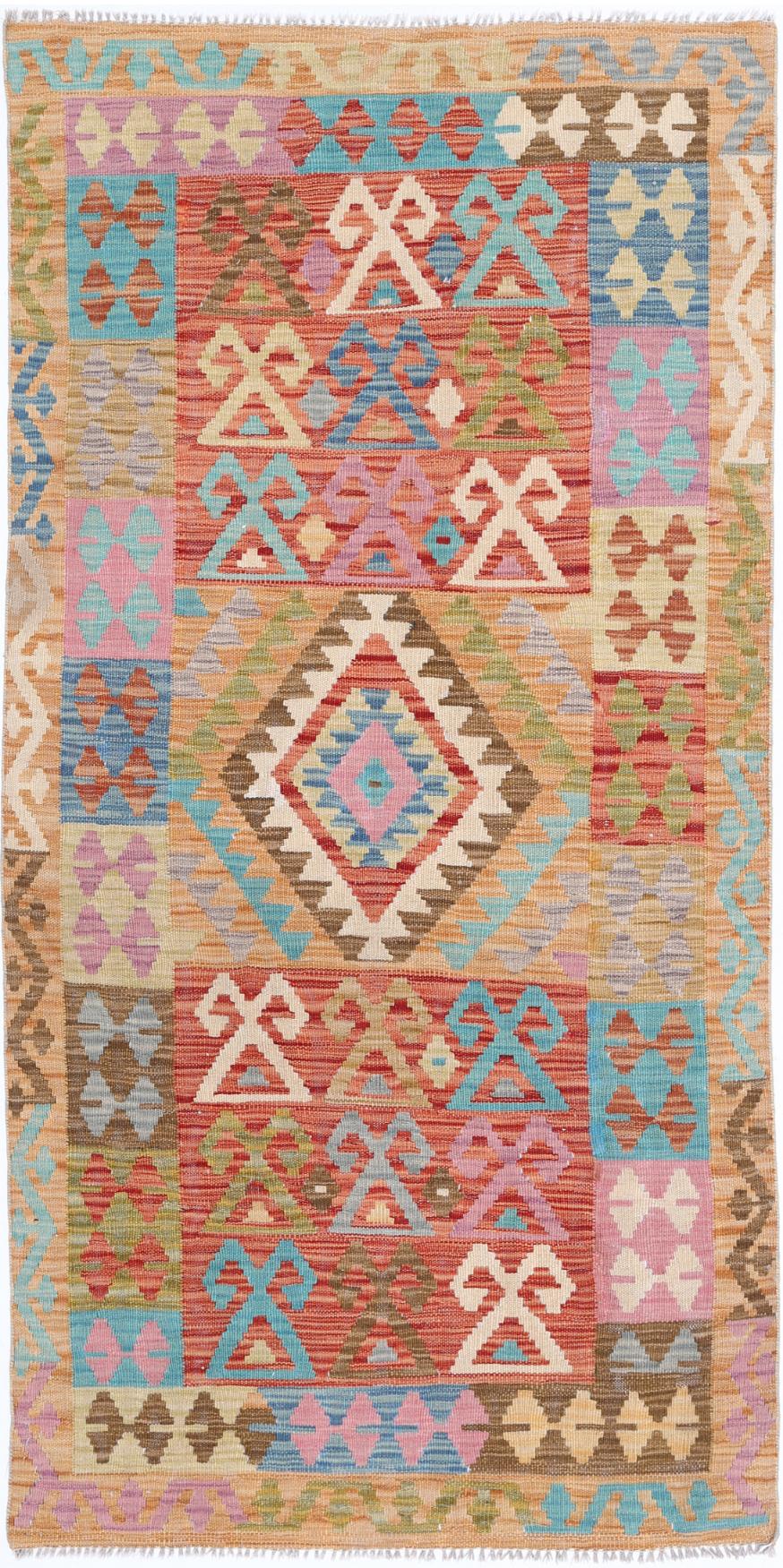 Kilim 3’ 2″ x 6’ 5″ - No. AV87994 - ALRUG Rug Store