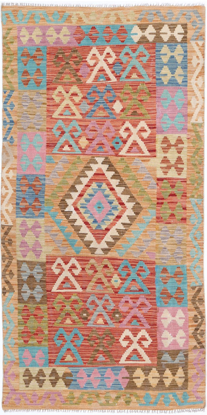 Kilim 3’ 2″ x 6’ 5″ - No. AV87994 - ALRUG Rug Store