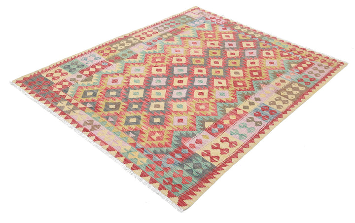 Kilim 4’ 11” x 6’ 1″ - No. AV34742 - ALRUG Rug Store