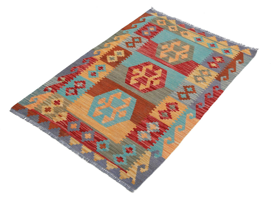 Kilim 2’ 6″ x 3’ 10” - No. AV56228 - ALRUG Rug Store