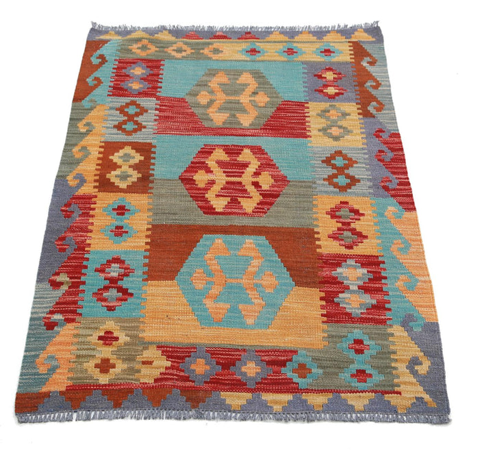 Kilim 2’ 6″ x 3’ 10” - No. AV56228 - ALRUG Rug Store