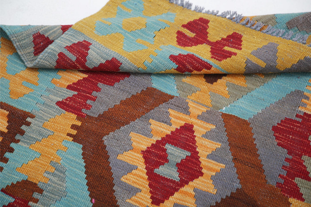 Kilim 2’ 8″ x 4’ 0″ - No. AV10086 - ALRUG Rug Store