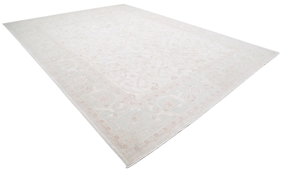 Ivory Afghan Ariana Rug 12'0" x 16'0" Hand-Knotted detail