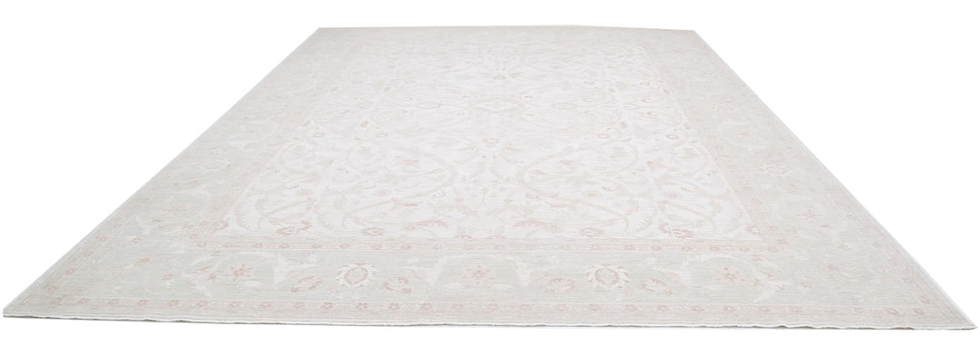 Ivory Afghan Ariana Rug 12'0" x 16'0" Hand-Knotted close-up