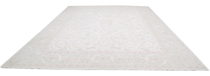 Ivory Afghan Ariana Rug 12'0" x 16'0" Hand-Knotted close-up