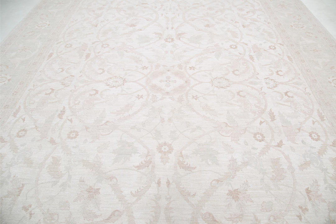 Ivory Afghan Ariana Rug 12'0" x 16'0" Hand-Knotted pattern