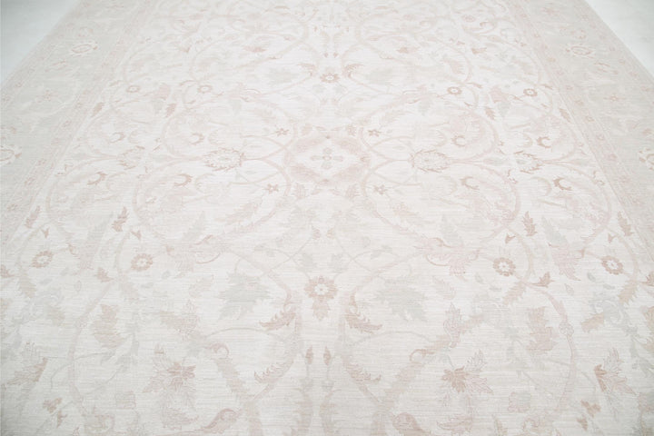 Ivory Afghan Ariana Rug 12'0" x 16'0" Hand-Knotted pattern