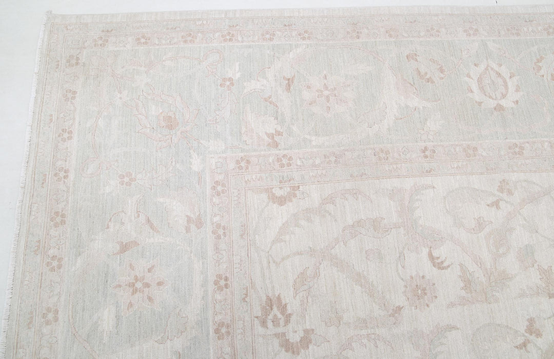 Ivory Afghan Ariana Rug 12'0" x 16'0" Hand-Knotted border