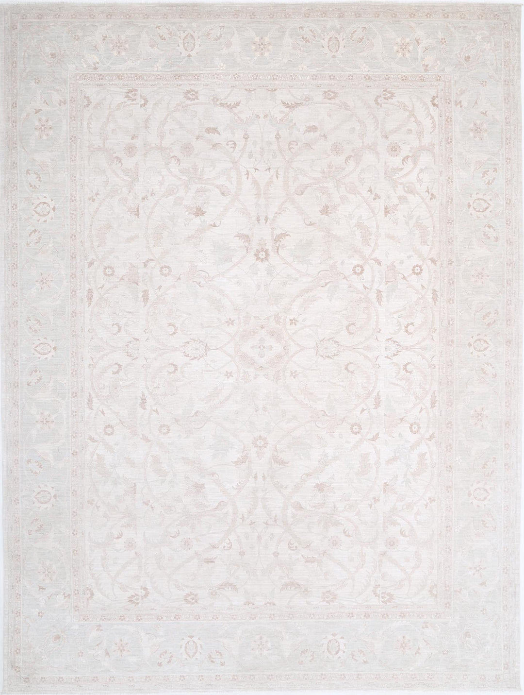 Ivory Afghan Ariana Rug 12'0" x 16'0" Hand-Knotted